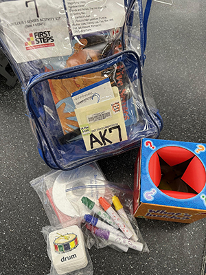 Activity kit items from the library