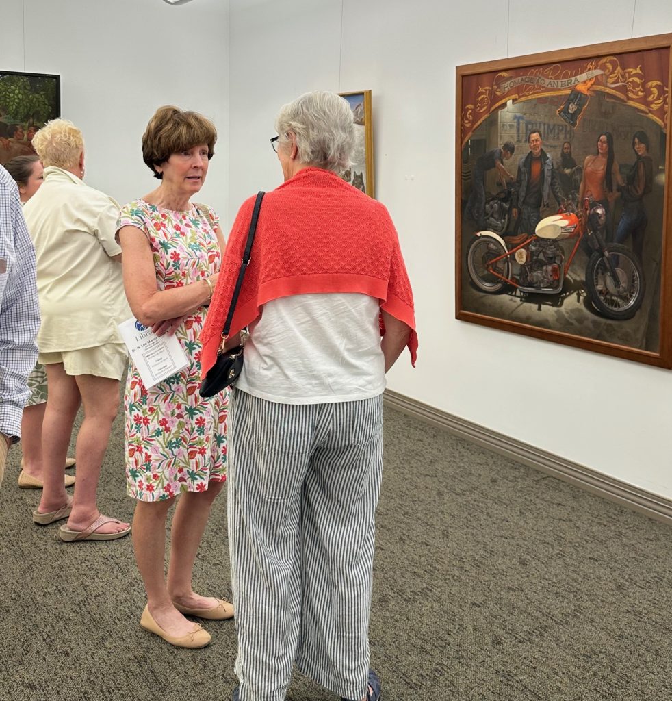 People gathered at art gallery opening of Robert Garey
