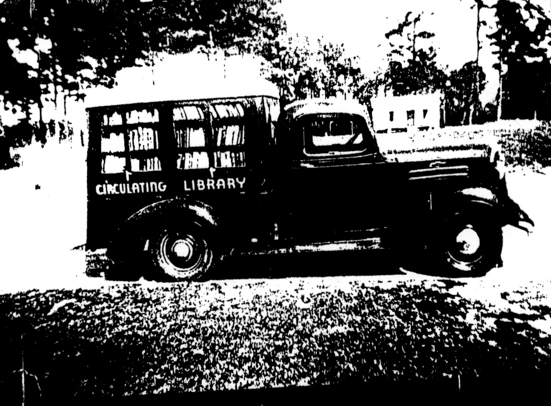 Old timey bookmobile from 1939