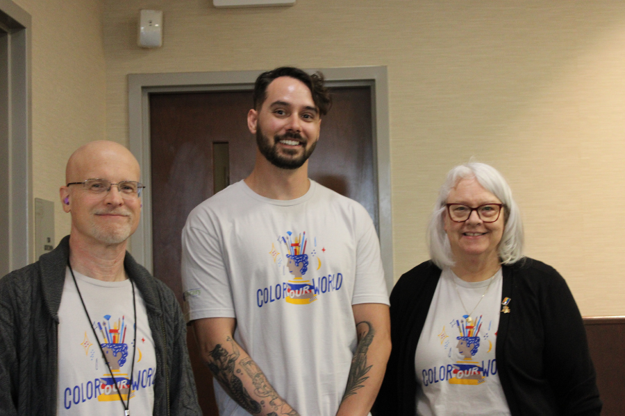 Paula with Caleb and Aubrey