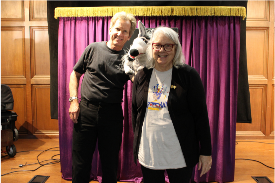 Paula with Grey Seal Puppets