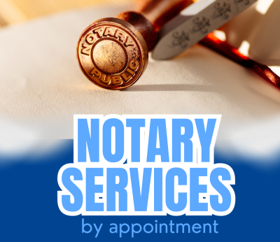 Notary services with a stamp