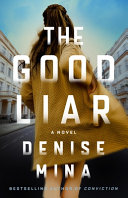 Image for "The Good Liar" the back of a brunette woman wearing a yellow coat standing in a street