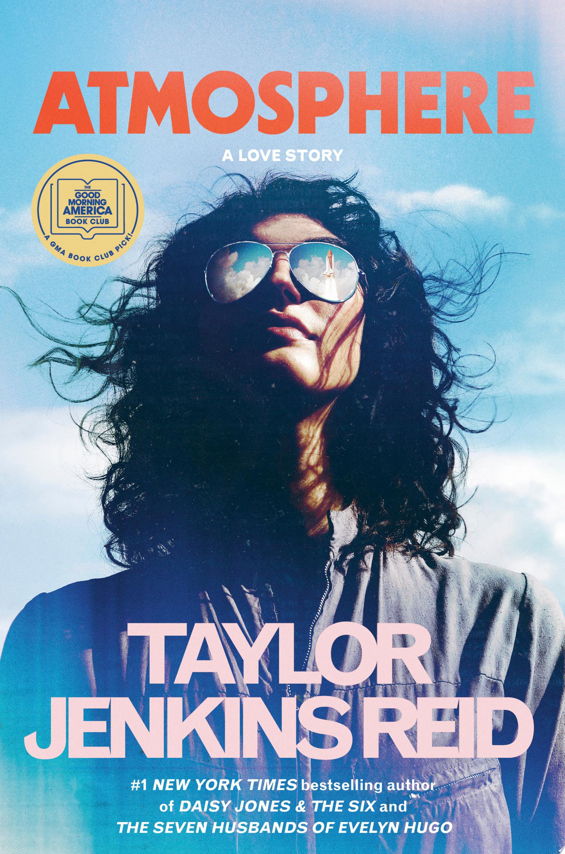 Book cover for Atmosphere showing a woman with sunglasses looking up