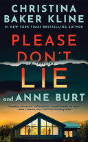 Image for "Please Don't Lie" by Christina Baker Kline. Two people standing in separate lit up windows in the same house at night.