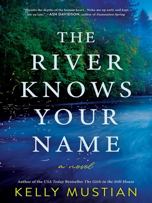 A photograph of a scenic riverbank overlaid with the book's title