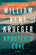 Image for "Apostle's Cove" by William Kent Krueger. Pebbly beach near a pine forest.