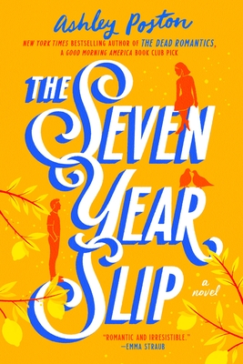 Book Cover for the Seven Year slip with silhouettes of tree branches, birds, and two people