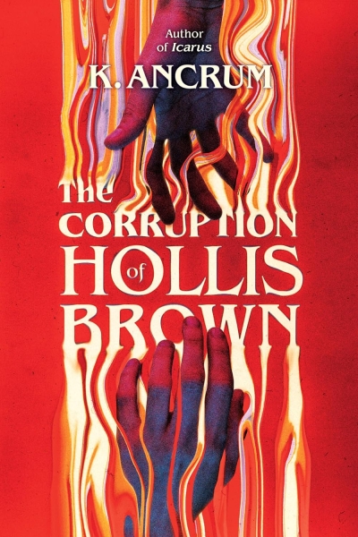 Book cover showing two hands on fire and reaching towards each other