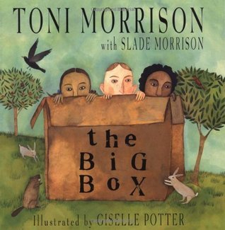 Book cover for the big box with three children peeking out from inside a box