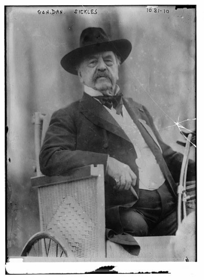 General Dan Sickles in wheelchair