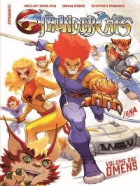 Cover of Thundercats graphic novel with cartoon action cats