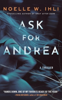 Book cover of a shadowy girl running off the page