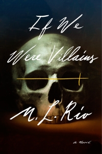 Book Cover for If We Were Villians, skull on a dark background