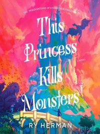 Book cover showing a dragon flying in front of castle