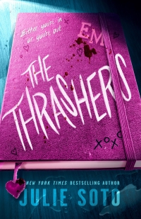 Book cover showing the front of a book with a heart bookmark sticking out