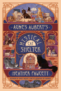 An art deco inspired cover full of cats