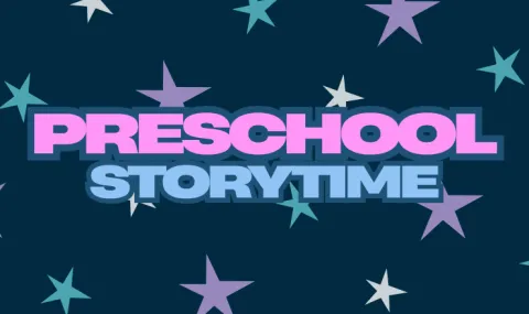 Preschool Storytime over scattered colorful stars