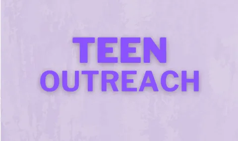Teen Outreach on purple background