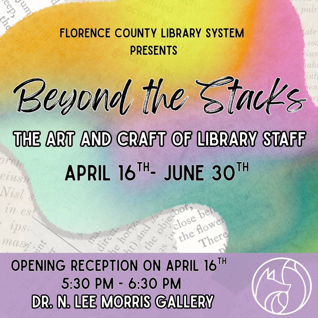 Visual image regarding Beyond the Stacks gallery opening