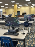 Public computers available at the library