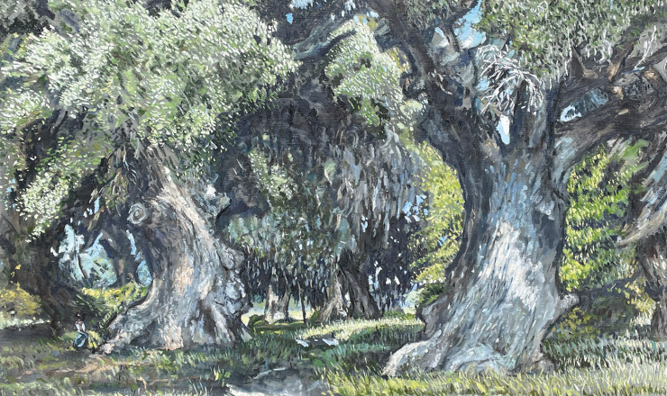 Mighty South painting depicting a forest