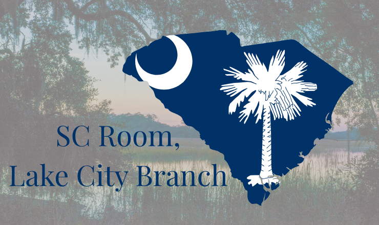 Lake City SC Room logo with a graphic of the state with palmetto tree and crescent moon over image of lake