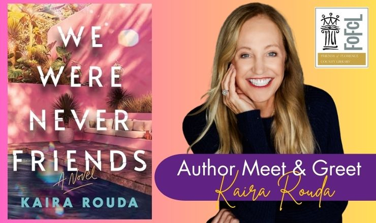 Kaira Rouda Headshot and book cover for We Were Never Friends