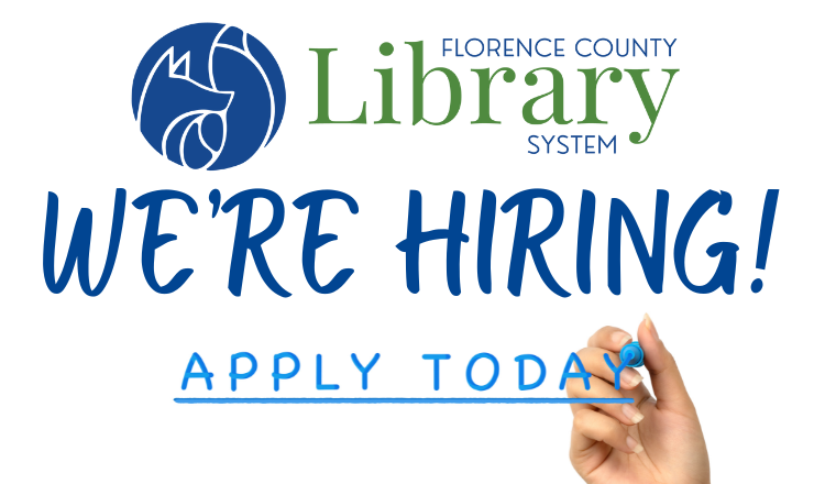 We're Hiring, Apply today with a hand holding marker