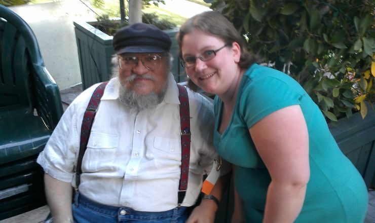 Julie with author George RR Martin