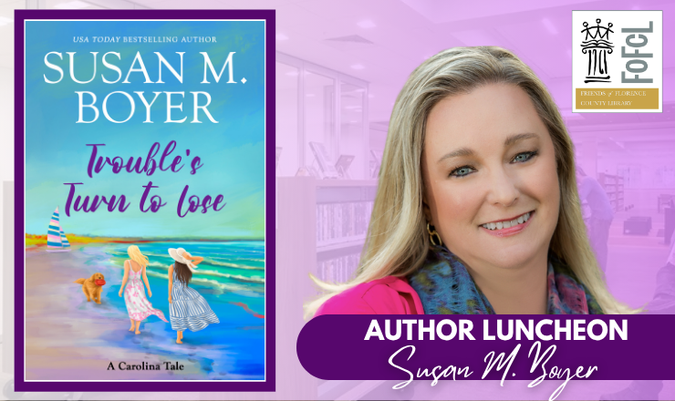 Picture of Susan Boyer and her book Trouble's Turn to Lose