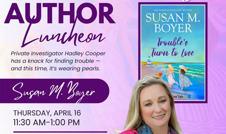 Advertisement for the Susan Boyer author meet and greet